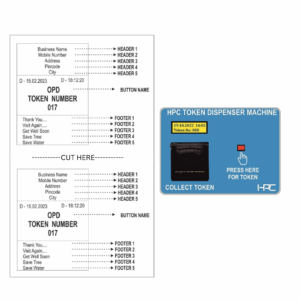 HPC55- Token Dispenser Machine with Dual Token Printing