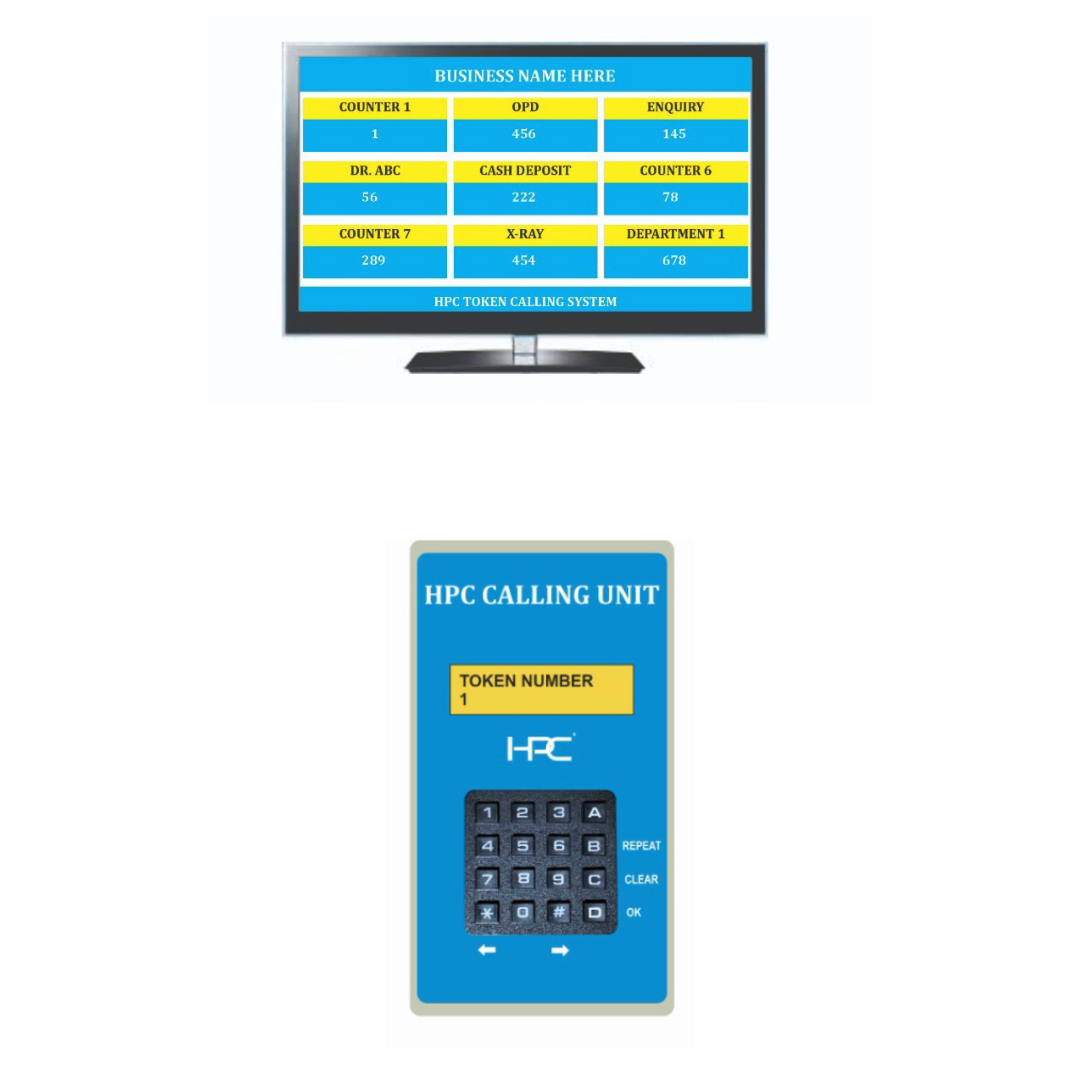 HPC52- Wireless Token Calling System With TV Screen Unit